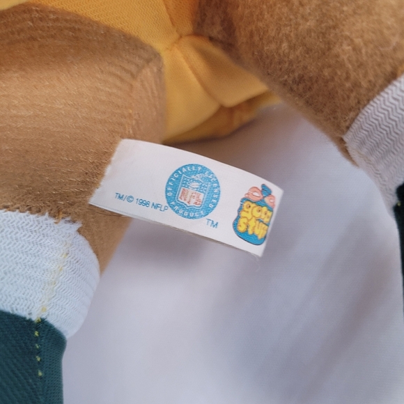 Vintage 1998 NFL Greenbay Packer Cheerleader Plush Teddy Bear Doll - Picture 5 of 9
